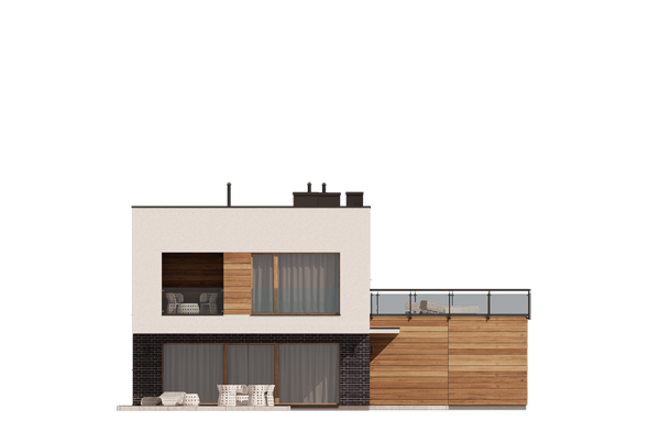 Проект двухэтажного дома _Dom Kobaltowy G2