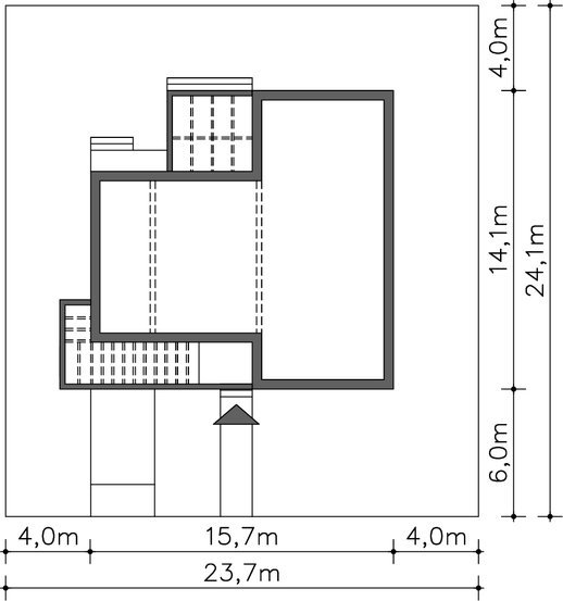 Проект двухэтажного дома _Cork II (DCP204a)