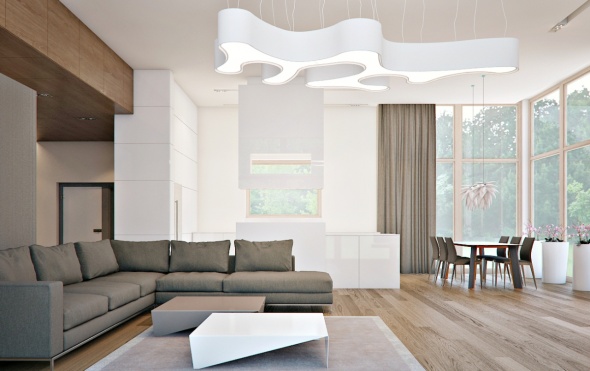Амеба - потолочный светильник для гостиной