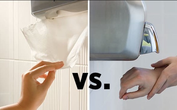 бумажные полотенца или сушилка