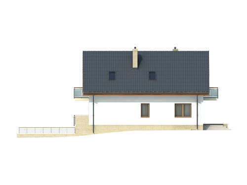 Проект дома с мансардой _Agawa 2 (CE)