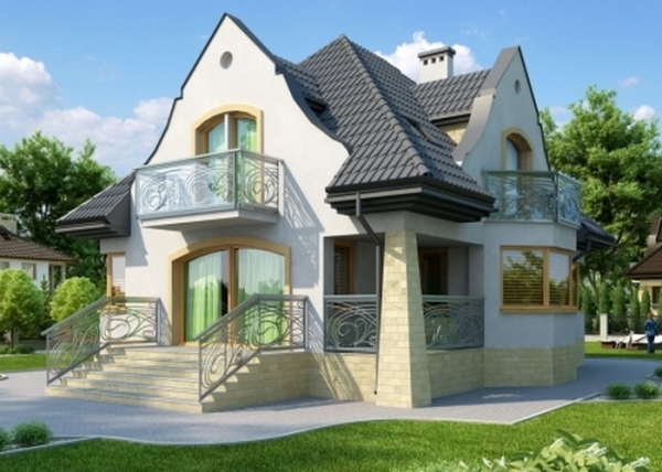Проект дома с мансардой _Bereżki (DM-6219)