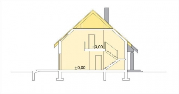 Проект дома с мансардой _ADA wersja B z podwójnym garażem