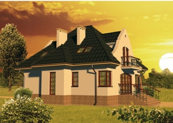 Проект дома с мансардой _Bereżki 3 (DM-6219)