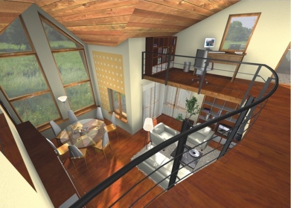 Проект дома с мансардой _IRYS II wersja C z pojedynczym garażem