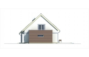 Проект дома с мансардой _ADA wersja B bez garażu paliwo stałe