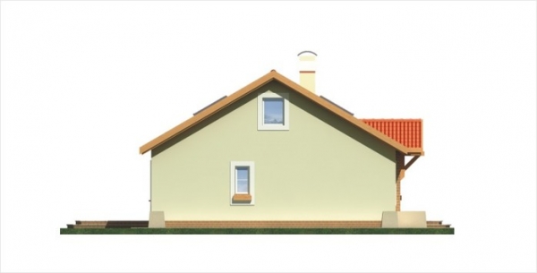 Проект дома с мансардой _Azalia II wersja C z pojedynczym garażem