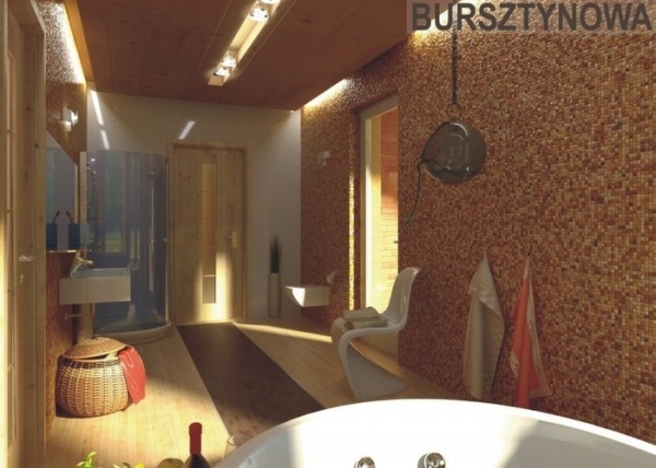 Проект дома с мансардой _BURSZTYN wersja A z pojedynczym garażem