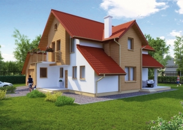 Проект дома с мансардой _Błażejewo (L-6138)