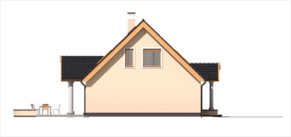 Проект дома с мансардой _SIDNEY 2 wersja A bez garażu
