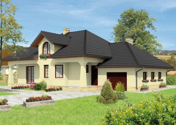 Проект дома с мансардой _Bartoszyce (DM-6371)