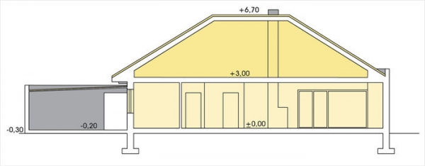 Проект дома с мансардой _ALABAMA 2 wersja D z podwójnym garażem