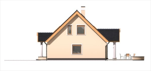 Проект дома с мансардой _SIDNEY 2 wersja B bez garażu z wykuszem