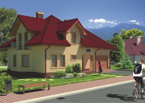 Проект дома с мансардой _Augustów (DM-6416)