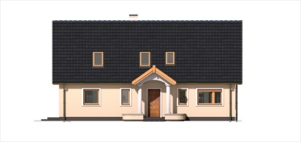 Проект дома с мансардой _SIDNEY 2 wersja B bez garażu z wykuszem