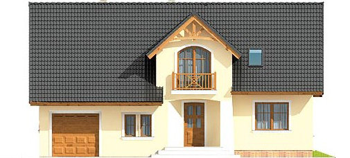 Проект дома с мансардой _Bławatek III