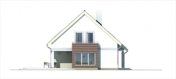 Проект дома с мансардой _ADA wersja B z pojedynczym garażem