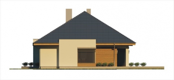 Проект дома с мансардой _ALABAMA 2 wersja C z pojedynczym garażem