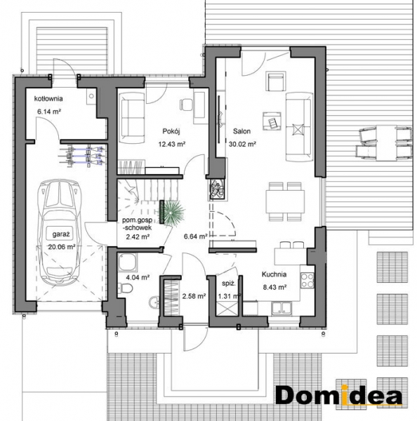 Проект дома с мансардой _Domidea 52