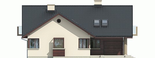 Проект дома с мансардой _Malena G1 (wersja A)