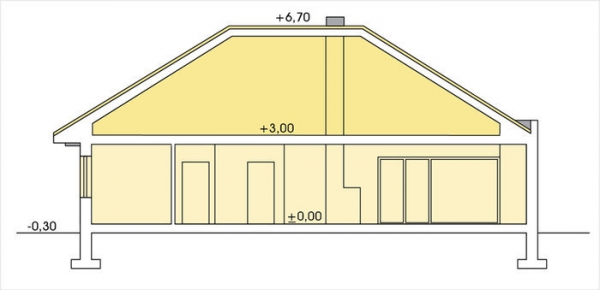 Проект дома с мансардой _ALABAMA 2 wersja B bez garażu