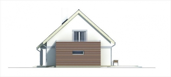 Проект дома с мансардой _ADA paliwo stałe wersja B z poj. garażem