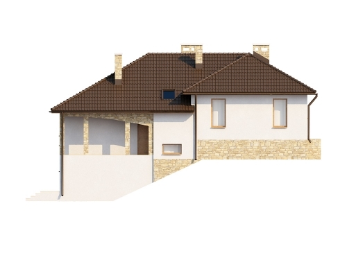 Проект дома с мансардой _Murowaniec (DM-6158)