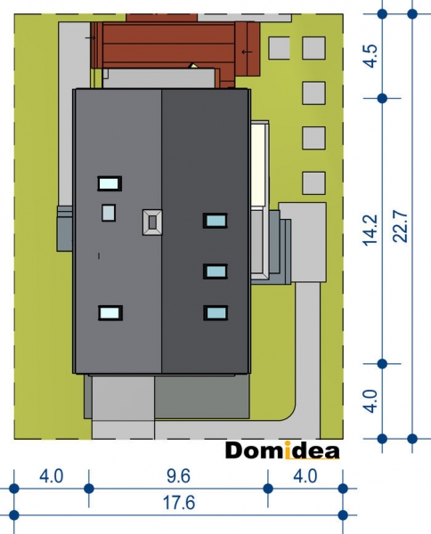 Проект дома с мансардой _Domidea 50 d40 w4