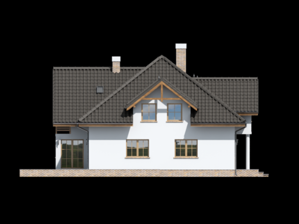 Проект дома с мансардой _Szczepanowo 5