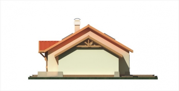 Проект дома с мансардой _Azalia II wersja C z pojedynczym garażem