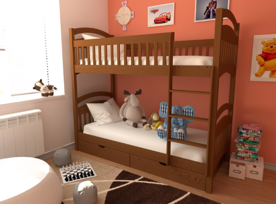 Одна комната, две кровати - как обустроить спальную зону в комнате для двоих детей?