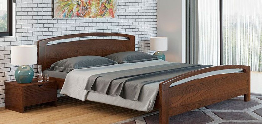 Деревянная двуспальная кровать с выдвижными ящиками для белья — варианты выбора