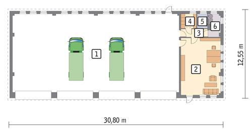 Проект _GMC30a - Гараж и Склад постройки с пом. вспомогательный